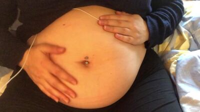 Swollen Belly Girl Loud Stuffed Belly