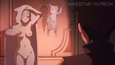 Emilia x Subaru - nude; naked; big boobs; big tits; pussy; 3D sex porno hentai; [Re:Zero]