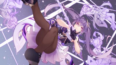 Keqing & Slime | Hu Tao & Slime (By Vicineko)
